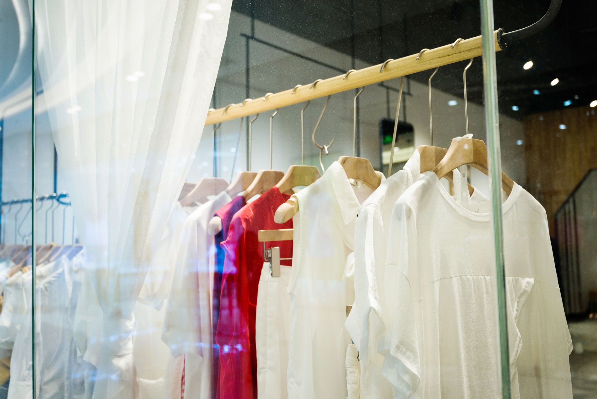 Women clothes hanging on the rack